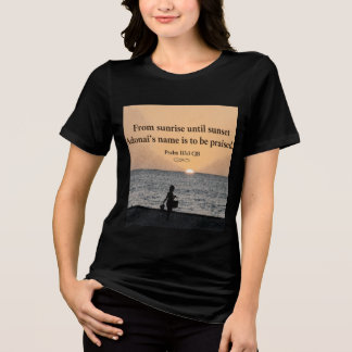 👚Inspiring Messianic Christian T‑shirt Psalm 133: Tri-Blend Shirt