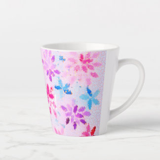 Inspiring Mosaic Flora "Dream!" | Artistic Latte Mug