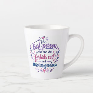 Inspiring Motivational Quote Purple Teal Coffee Mu Latte Mug