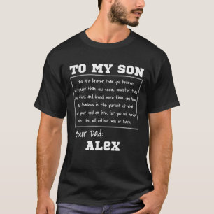 Inspiring Personalised Dad Name Alex My Son Husban T-Shirt