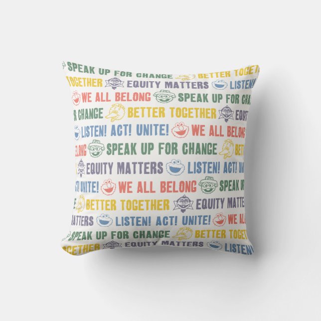 Inspiring Phrases Pattern Cushion (Front)