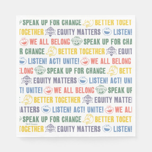 Inspiring Phrases Pattern Napkin (Front)