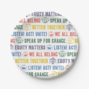 Inspiring Phrases Pattern Paper Plate