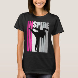 Inspiring Pink Karate Birthday Vintage Distressed T-Shirt