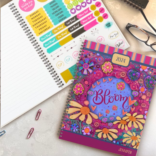 Inspiring Pretty Floral Bloom Personalised Fun  Planner (Creator Uploaded)
