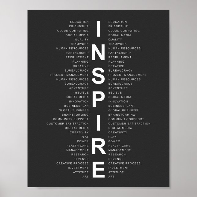 Inspiring Quote for Office, Work and Home Poster (Front)