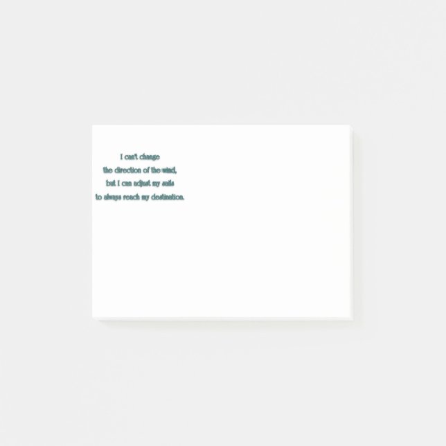 Inspiring Quote - I can't change the direction  … Post-it Notes (Front)