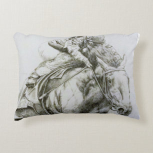Inspiring Race Horse Design Decorative Cushion