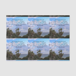 INSPIRING ROMANS 8:28 TISSUE PAPER