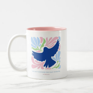 Inspiring Scripture Quote Christian JW Floral Two-Tone Coffee Mug