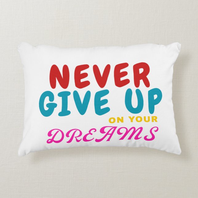 inspiring slogan decorative cushion (Front)
