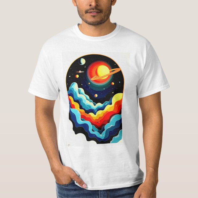 Inspiring space Prints, Unique Space-Themed Décor T-Shirt (Front)