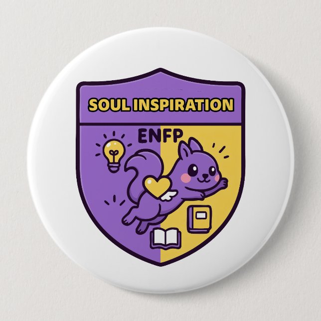Inspiring Squirrel – Soul Inspiration 10 Cm Round Badge (Front)