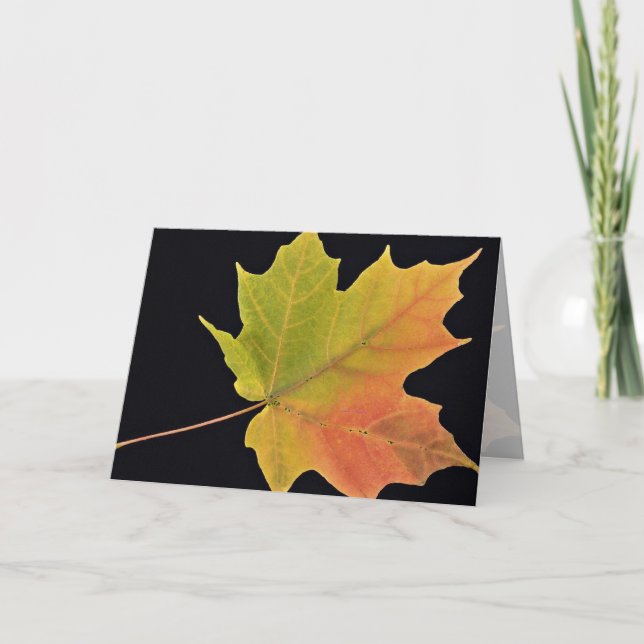 Inspiring Sugar maple leaf Card (Front)