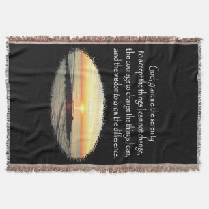 INSPIRING SUNRISE SERENITY PRAYER DESIGN THROW BLANKET