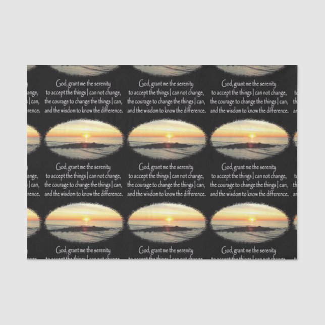 INSPIRING SUNRISE SERENITY PRAYER DESIGN TISSUE PAPER (Front)
