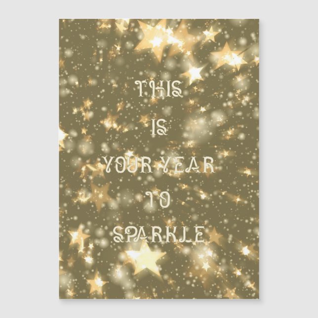 Inspiring This Is Your Year to Sparkle Typography (Front)