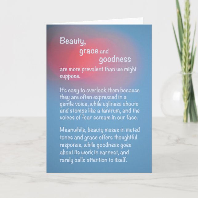 Inspiring Thought blank card (Front)