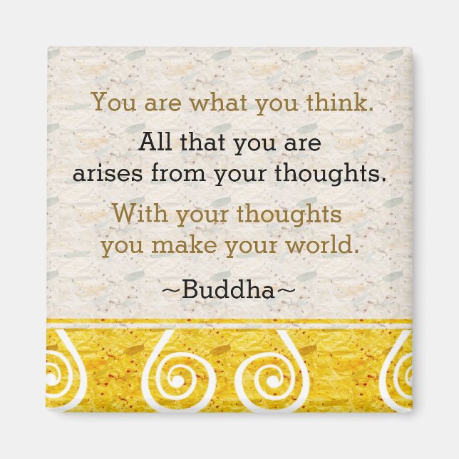 Inspiring Thought Buddha Quote Magnet (Front)