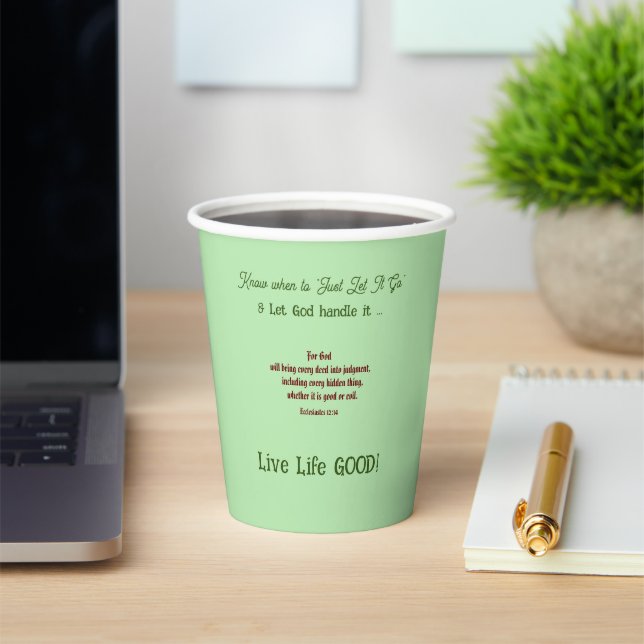  Inspiring Verse - Motivational Uplifting Faith  Paper Cups (Insitu)