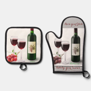 Inspiring Vintage Acrylic Coasters Oven Mitt & Pot Holder Set