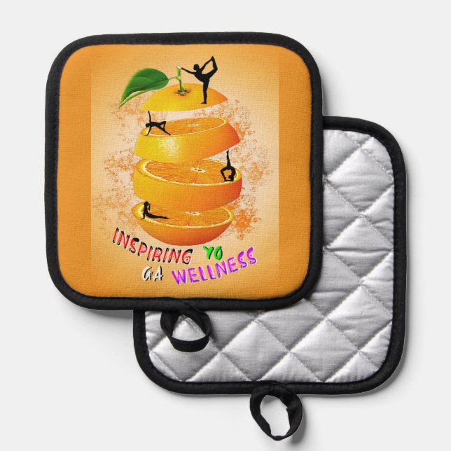 Inspiring Wellness Yoga Pot Holder (Front/Back)