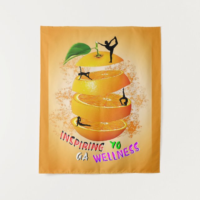Inspiring Wellness Yoga Tapestry (Front)