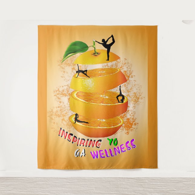 Inspiring Wellness Yoga Tapestry (Front)