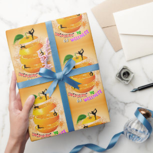 Inspiring Wellness Yoga Wrapping Paper