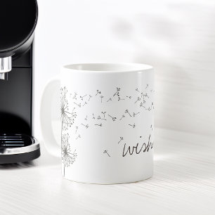Inspiring Wish Dandelion Graphic Coffee Mug