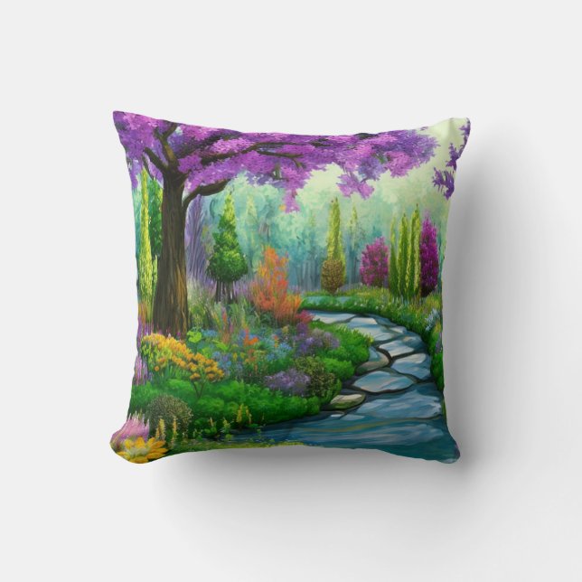 Inspiring woodland landscapes cushion (Front)