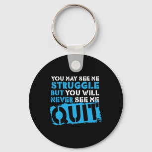 Inspiring Workout Inspiration Motivational Saying Key Ring