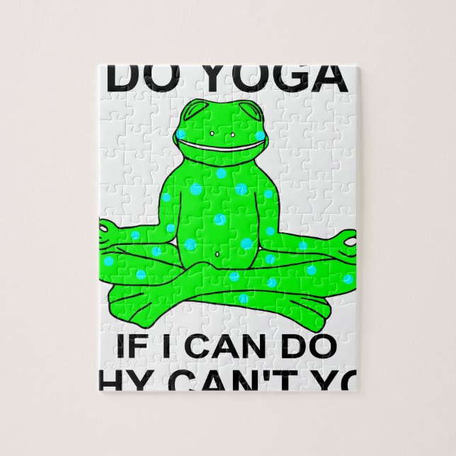 Inspiring Yoga Frog Design Jigsaw Puzzle (Vertical)