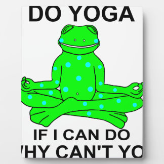 Inspiring Yoga Frog Design Plaque