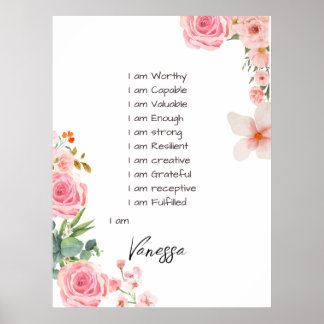Inspiring your journey with affirmations poster