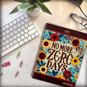 Inspiring Zero Days Pretty Floral Personalised Planner