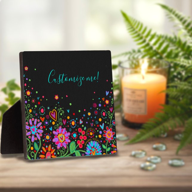 Inspirivity Customised Name Quote Pretty Floral Plaque (Creator Uploaded)