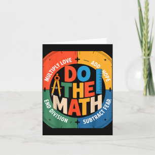 Insring Slogan Love Hope Fear Do The Math Sitive Thank You Card