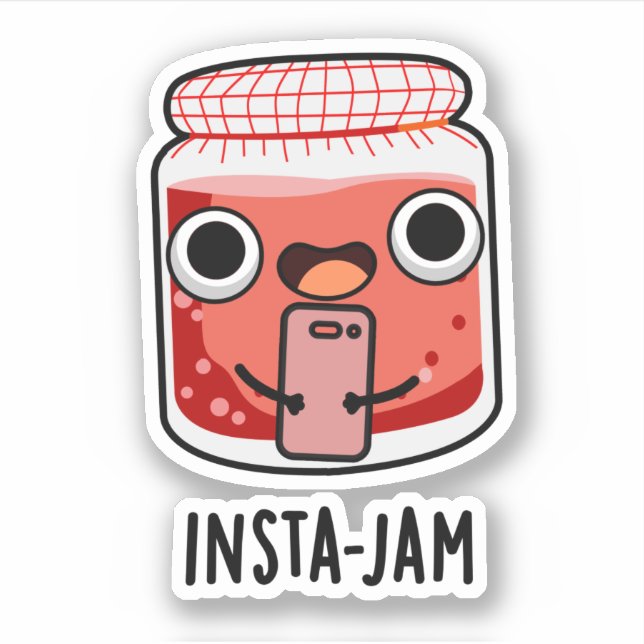Insta-jam Funny Social Media Jam Pun (Front)