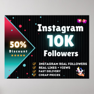 Instagram 10K Followers   Buy Instagram Followers Poster