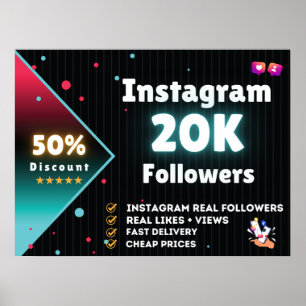 Instagram 20K Followers   Buy Instagram Followers Poster