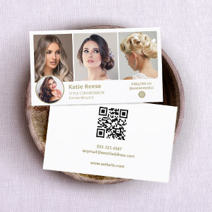Instagram 3 Photo Social Media QR Business Card