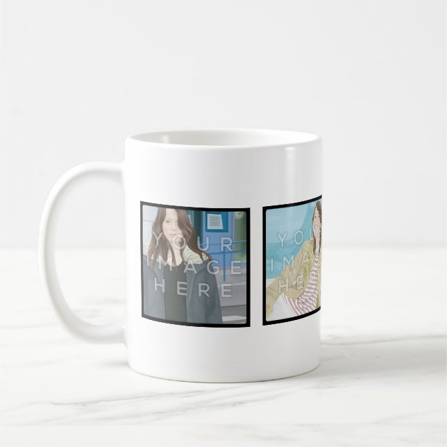 Instagram 4 Photo Personalised Mug Designs (Left)