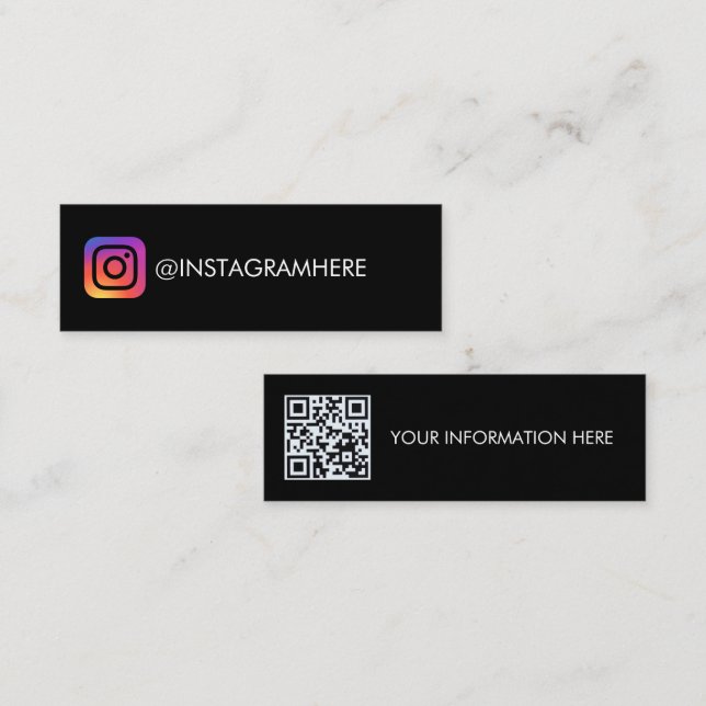 Instagram and QR Code business card (Front/Back)