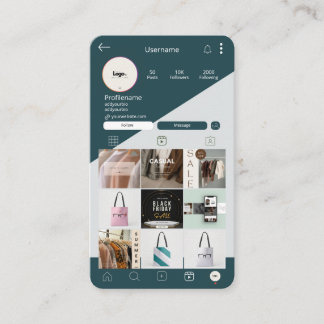 Instagram Business Card QR Code Business Card