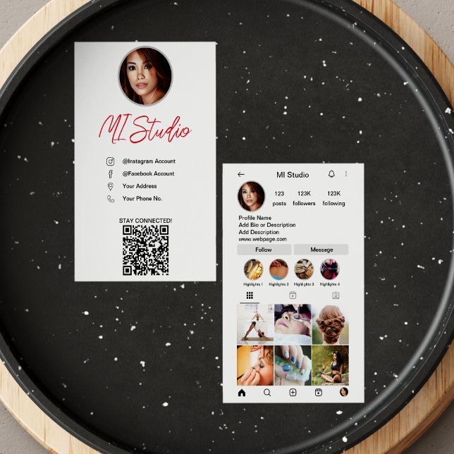 Instagram Business Cards, Influencer, Aesthetician Card (Creator Uploaded)