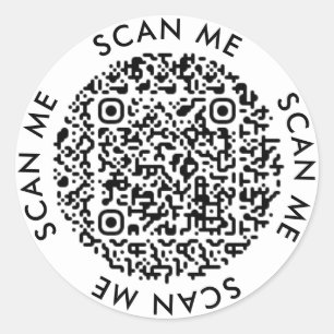 instagram business modern Scan me qr code Classic Round Sticker