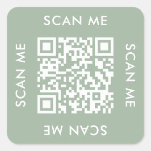 instagram business modern Scan me qr code Square Sticker