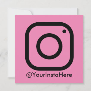 instagram business social media modern Pink Invitation