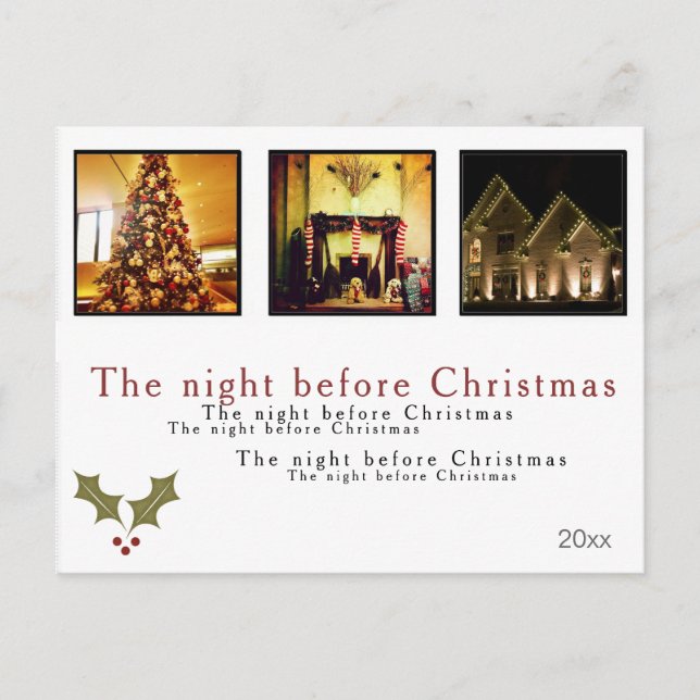 instagram christmas photo post cards (Front)